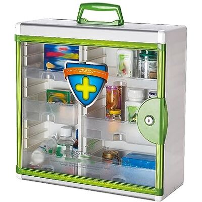 TUKA-i-AKUT Alu Medizinschrank Abschließbar, 5 Fächer Wand Arzneischrank Hausapotheke Erste Hilfe Schrank Arzneischrank Aluminium Rahmen, 2 Schlüssel und Montagematerial, 40x40x17cm TKD6401-L TUKA-i-AKUT Alu Medizinschrank Abschließbar, 5 Fächer Wand Arzneischrank Hausapotheke Erste Hilfe Schrank Arzneischrank Aluminium Rahmen, 2 Schlüssel und Montagematerial, 40x40x17cm TKD6401-L