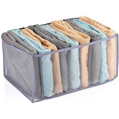 alpina Kleiderschrank Organizer Schrank Organizer 44 x 29 x 22 CM Aufbewahrungsbox mit 9 Fächern Faltbar Grau alpina Kleiderschrank Organizer Schrank Organizer 44 x 29 x 22 CM Aufbewahrungsbox mit 9 Fächern Faltbar Grau