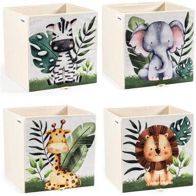 Gadgy Aufbewahrungsbox Kinder Aufbewahrungsbox Kinderzimmer 4er Set Kompatibel mit Kallax Boxen Kinder Aufbewahrungsboxen Kinder faltbar 33x33x33 cm Boxen Kinderzimmer Aufbewahrung Tiermotiv Gadgy Aufbewahrungsbox Kinder Aufbewahrungsbox Kinderzimmer 4er Set Kompatibel mit Kallax Boxen Kinder Aufbewahrungsboxen Kinder faltbar 33x33x33 cm Boxen Kinderzimmer Aufbewahrung Tiermotiv