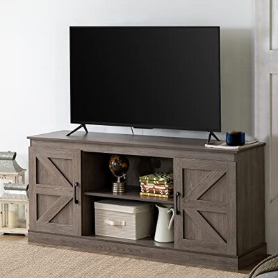 Zinus Wade TV Schrank TV Schrank 147x67x40 cm Möbel mit Aufbewahrungsschrank Design im Landhausstil Grau Zinus Wade TV Schrank TV Schrank 147x67x40 cm Möbel mit Aufbewahrungsschrank Design im Landhausstil Grau