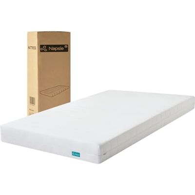 NAPSIE Matratze 140x200 Mittelfest 12cm Ergonomische 7-Zonen Hochwertige Kaltschaummatratze mit waschbarem Bezug, Atmungsaktiv Schaumstoffmatratze Rollmatratze, Öko-Tex Zertifiziert NAPSIE Matratze 140x200 Mittelfest 12cm Ergonomische 7-Zonen Hochwertige Kaltschaummatratze mit waschbarem Bezug, Atmungsaktiv Schaumstoffmatratze Rollmatratze, Öko-Tex Zertifiziert