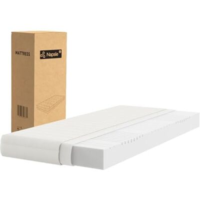 NAPSIE Matratze 140x200 Mittelfest 16cm Ergonomische 7-Zonen Hochwertige Kaltschaummatratze mit waschbarem Bezug, Atmungsaktiv Schaumstoffmatratze Rollmatratze, Oeko-Tex Standard 100 Zertifiziert NAPSIE Matratze 140x200 Mittelfest 16cm Ergonomische 7-Zonen Hochwertige Kaltschaummatratze mit waschbarem Bezug, Atmungsaktiv Schaumstoffmatratze Rollmatratze, Oeko-Tex Standard 100 Zertifiziert