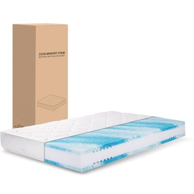 EGOHOME Matratze 90x200-23 cm H3 7-Zonen Kaltschaummatratze mit Viscoschaum,Ergonomisch,Weich & Druckentlastend,Atmungsaktiv,Bezug Waschbar, Öko-Tex Zertifiziert EGOHOME Matratze 90x200-23 cm H3 7-Zonen Kaltschaummatratze mit Viscoschaum,Ergonomisch,Weich & Druckentlastend,Atmungsaktiv,Bezug Waschbar, Öko-Tex Zertifiziert