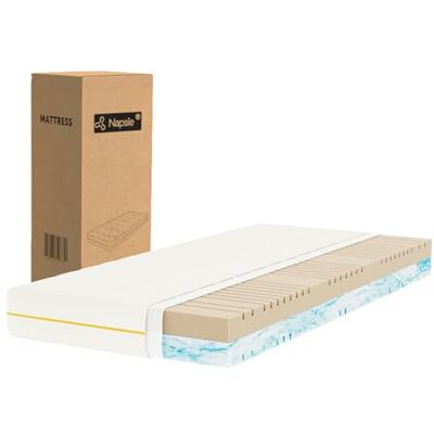NAPSIE Matratze 140x200 cm– Mittelfest & Weich, Beidseitig nutzbar,18 cm Höhe, 7-Zonen Kaltschaum, ergonomische Rückenstütze, Oeko-Tex Standard 100 Zertifiziert NAPSIE Matratze 140x200 cm– Mittelfest & Weich, Beidseitig nutzbar,18 cm Höhe, 7-Zonen Kaltschaum, ergonomische Rückenstütze, Oeko-Tex Standard 100 Zertifiziert
