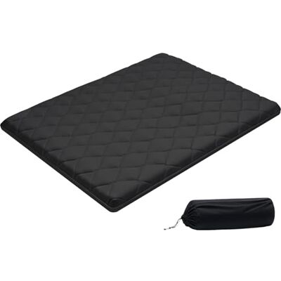 VEVOR japanische Futon-Matratze (2032 x 1524 x 89 mm), Faltbare Tatami (Queen Size), Bodenmatratze mit Aufbewahrungstasche & Befestigungsmaterial, 9-lagige Schlafmatte für Meditation Yoga, Schwarz VEVOR japanische Futon-Matratze (2032 x 1524 x 89 mm), Faltbare Tatami (Queen Size), Bodenmatratze mit Aufbewahrungstasche & Befestigungsmaterial, 9-lagige Schlafmatte für Meditation Yoga, Schwarz