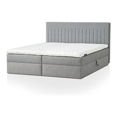 Traumnacht Boxbett Nizza mit praktischem Stauraum, mit 7-Zonen Tonnentaschenfederkernmatratze (H3) und Komfortschaumtopper, Leichter Aufbau, 140 x 200, grau Traumnacht Boxbett Nizza mit praktischem Stauraum, mit 7-Zonen Tonnentaschenfederkernmatratze (H3) und Komfortschaumtopper, Leichter Aufbau, 140 x 200, grau