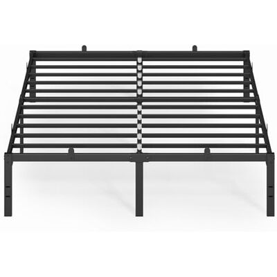VASAGLE Doppelbettgestell, Bett, 160 x 200 cm, Metallbett, Bettrahmen, Unterbettaufbewahrung, modern, Gästebett, einfacher Aufbau, tintenschwarz RMB155BD01 VASAGLE Doppelbettgestell, Bett, 160 x 200 cm, Metallbett, Bettrahmen, Unterbettaufbewahrung, modern, Gästebett, einfacher Aufbau, tintenschwarz RMB155BD01