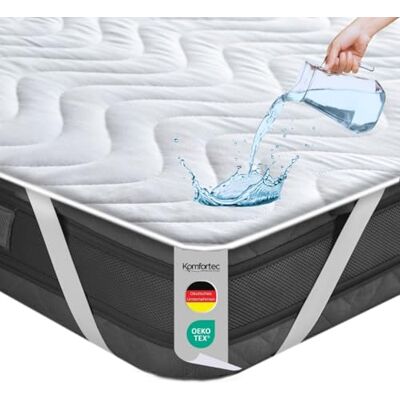 Komfortec Wasserdichter Matratzenschoner 140x200cm Anti-Milben, Atmungsaktiv, Kein Knistern Oeko-TEX Zertifiziert Matratzen Inkontinenzauflage für Boxspringbetten Komfortec Wasserdichter Matratzenschoner 140x200cm Anti-Milben, Atmungsaktiv, Kein Knistern Oeko-TEX Zertifiziert Matratzen Inkontinenzauflage für Boxspringbetten