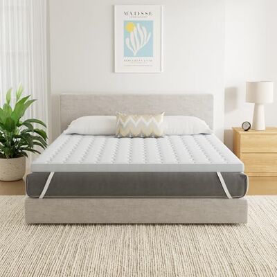 SynthoSpace Matratzen Topper 90x190cm H2, Matratzentopper 90x190 Schlafsofa Bett Memory Foam, Mattress Topper 90x190 cm Boxspringbett Topper Bezug Waschbarer 7cm Höhe SynthoSpace Matratzen Topper 90x190cm H2, Matratzentopper 90x190 Schlafsofa Bett Memory Foam, Mattress Topper 90x190 cm Boxspringbett Topper Bezug Waschbarer 7cm Höhe