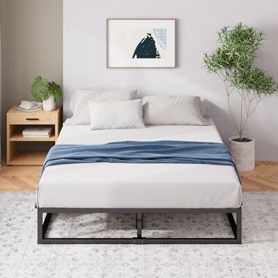 Zinus Joseph Bettgestell 100x200 cm Metallbett 100x200 mit Lattenrost aus Holz 25 cm Hohe Plattform mit Freiraum Darunter Kompakte Verpackung & Einfache Montage Schwarz Zinus Joseph Bettgestell 100x200 cm Metallbett 100x200 mit Lattenrost aus Holz 25 cm Hohe Plattform mit Freiraum Darunter Kompakte Verpackung & Einfache Montage Schwarz