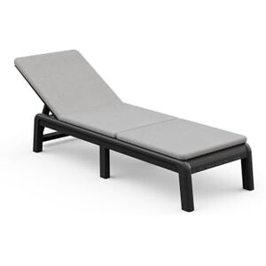 Keter Palma Sonnenliege für den Garten mit 4-Fach Verstellbarer Rücklehne und bequemer Auflage, klappbare Gartenliege, grau, 187 x 58 x 29 cm, pflegeleicht, wetterfest und uv-beständig Keter Palma Sonnenliege für den Garten mit 4-Fach Verstellbarer Rücklehne und bequemer Auflage, klappbare Gartenliege, grau, 187 x 58 x 29 cm, pflegeleicht, wetterfest und uv-beständig