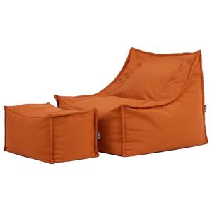 Icon Alto Outdoor Sitzsack Sessel mit Hocker, Orange, Olefin Stoff für Drinnen und Draußen, Riesen Sitzsack mit Füllung, Bequemer Sessel, Garten, Terrasse, Lounge, Wohnzimmer Icon Alto Outdoor Sitzsack Sessel mit Hocker, Orange, Olefin Stoff für Drinnen und Draußen, Riesen Sitzsack mit Füllung, Bequemer Sessel, Garten, Terrasse, Lounge, Wohnzimmer
