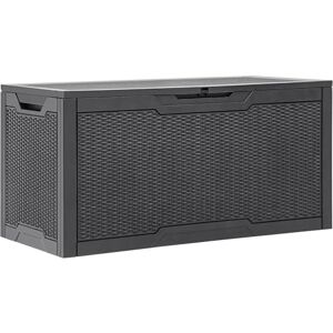 YITAHOME 100-Gallonen-Außen-speicherbox, große wasserdichte Harz-Deckbox, verschließbarer Innen-Außen-Speichercontainer für Terrasse, Garten, Kissen, Werkzeuge, Geräte (dunkelgrau) YITAHOME 100-Gallonen-Außen-speicherbox, große wasserdichte Harz-Deckbox, verschließbarer Innen-Außen-Speichercontainer für Terrasse, Garten, Kissen, Werkzeuge, Geräte (dunkelgrau)