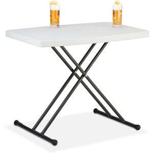 Relaxdays Campingtisch Kunststoff Stahl 2 Personen, weiß Relaxdays Campingtisch Kunststoff Stahl 2 Personen, weiß