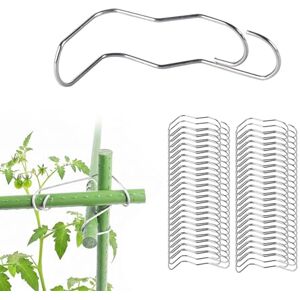 Relaxdays Bambus Klammern im 100er Set, rostfreier Edelstahl, Ø 16 mm, für DIY Rankgitter, Tonkinklammern, Silber Relaxdays Bambus Klammern im 100er Set, rostfreier Edelstahl, Ø 16 mm, für DIY Rankgitter, Tonkinklammern, Silber