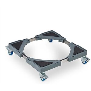 Relaxdays Pflanzenroller, ausziehbarer Blumenroller, BxT: 44x44–70x70 cm, für Blumentopfe, innen & außen, grau/Silber Relaxdays Pflanzenroller, ausziehbarer Blumenroller, BxT: 44x44–70x70 cm, für Blumentopfe, innen & außen, grau/Silber