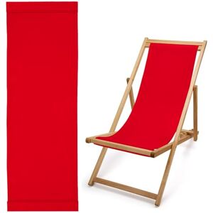 La cordeline Liegestuhltuch, 125 x 43 cm, Ersatzstoff für Liegestuhl, Dicke Baumwolle, Premium, Farbe: Rot La cordeline Liegestuhltuch, 125 x 43 cm, Ersatzstoff für Liegestuhl, Dicke Baumwolle, Premium, Farbe: Rot