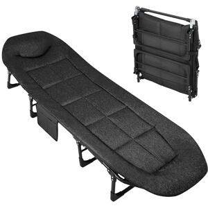 GarveeLife Campingbett Feldbett Klappbar Mit Matratze Und Seitentasche, Faltbar Gästebett Bis 200 Kg Karpfenliege Camping Liege Gartenliege Für Indoor, Outdoor, Strand Und Garten, 200x65x30Cm GarveeLife Campingbett Feldbett Klappbar Mit Matratze Und Seitentasche, Faltbar Gästebett Bis 200 Kg Karpfenliege Camping Liege Gartenliege Für Indoor, Outdoor, Strand Und Garten, 200x65x30Cm