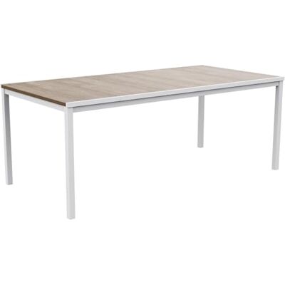 Keter Avon Rechteckiger Esstisch für den Außenbereich, Garten, Terrasse, 200 x 95 x 75 cm, 8 Personen, Eschenholzdesign mit weißem Gestell, Polypropylen, uv-beständig und wetterfest Keter Avon Rechteckiger Esstisch für den Außenbereich, Garten, Terrasse, 200 x 95 x 75 cm, 8 Personen, Eschenholzdesign mit weißem Gestell, Polypropylen, uv-beständig und wetterfest