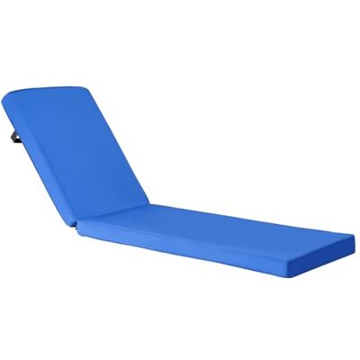VEVOR Deckchair Auflagen, 1830x533x75 mm, Liegenauflagen für den Außenbereich, wasserabweisend & farbecht, Sonnenliegen-Kissen mit Bändern, Dicke Terrassen-Liegepolster für Pooldeck, blau VEVOR Deckchair Auflagen, 1830x533x75 mm, Liegenauflagen für den Außenbereich, wasserabweisend & farbecht, Sonnenliegen-Kissen mit Bändern, Dicke Terrassen-Liegepolster für Pooldeck, blau