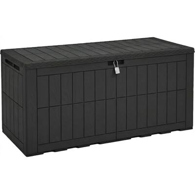 YITAHOME Außenspeicherbox 450L Wasserdichte Deckbox für Gartengeräte Terrassenkissen Swimmingpool-Zubehör verschließbar einfach zusammenzubauen vielseitiger Sitzbank oder Tisch,schwarz YITAHOME Außenspeicherbox 450L Wasserdichte Deckbox für Gartengeräte Terrassenkissen Swimmingpool-Zubehör verschließbar einfach zusammenzubauen vielseitiger Sitzbank oder Tisch,schwarz