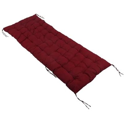 Relaxdays Bankauflage, 190x70 cm, gepolstert, gesteppt, mit Bändern, Outdoor, Bankkissen für Gartenbank, Paletten, rot Relaxdays Bankauflage, 190x70 cm, gepolstert, gesteppt, mit Bändern, Outdoor, Bankkissen für Gartenbank, Paletten, rot