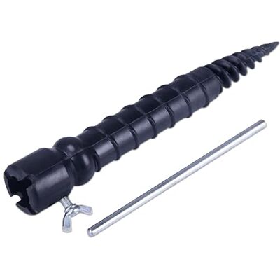 Relaxdays Bodenhülse, für Sonnenschirm & Wäschespinne, zum Eindrehen, 25 mm Stangendicke, 29 cm Rasendorn, schwarz Relaxdays Bodenhülse, für Sonnenschirm & Wäschespinne, zum Eindrehen, 25 mm Stangendicke, 29 cm Rasendorn, schwarz