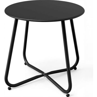 Greemotion Beistelltisch, Rund, Schwarz, Legierter Stahl, Ø 45 x 45 cm, Idela als Couchtisch & Balkontisch Modern, Zerlegbar Greemotion Beistelltisch, Rund, Schwarz, Legierter Stahl, Ø 45 x 45 cm, Idela als Couchtisch & Balkontisch Modern, Zerlegbar