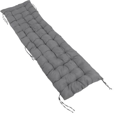 Relaxdays Bankauflage, 180x50 cm, gepolstert, gesteppt, mit Bändern, Outdoor, Bankkissen für Gartenbank, Paletten, grau Relaxdays Bankauflage, 180x50 cm, gepolstert, gesteppt, mit Bändern, Outdoor, Bankkissen für Gartenbank, Paletten, grau