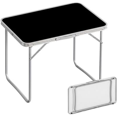 Relaxdays Campingtisch, Faltbarer Beistelltisch, HBT 68,5 x 70 x 50 cm, Camping & Picknick, Klapptisch Alu, schwarz Relaxdays Campingtisch, Faltbarer Beistelltisch, HBT 68,5 x 70 x 50 cm, Camping & Picknick, Klapptisch Alu, schwarz