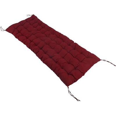 Relaxdays Bankauflage, 180x70 cm, gepolstert, gesteppt, mit Bändern, Outdoor, Bankkissen für Gartenbank, Paletten, rot Relaxdays Bankauflage, 180x70 cm, gepolstert, gesteppt, mit Bändern, Outdoor, Bankkissen für Gartenbank, Paletten, rot