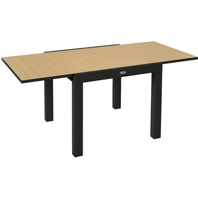 Outsunny Gartentisch Esstisch für 6 Personen Terrassentisch Erweiterbarer Balkontisch bis 70 kg belastbar Aluminium Gelb 81/162 x 80 x 75 cm Outsunny Gartentisch Esstisch für 6 Personen Terrassentisch Erweiterbarer Balkontisch bis 70 kg belastbar Aluminium Gelb 81/162 x 80 x 75 cm