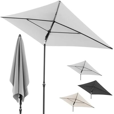 Doppler Sonnenschirm Rethink 180x120 cm, Hellgrau, Balkonschirm mit Hülle Doppler Sonnenschirm Rethink 180x120 cm, Hellgrau, Balkonschirm mit Hülle