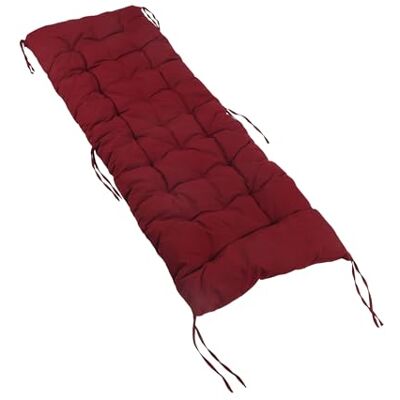 Relaxdays Bankauflage, 160x50 cm, gepolstert, gesteppt, mit Bändern, Outdoor, Bankkissen für Gartenbank, Paletten, rot Relaxdays Bankauflage, 160x50 cm, gepolstert, gesteppt, mit Bändern, Outdoor, Bankkissen für Gartenbank, Paletten, rot
