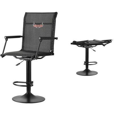 VEVOR Faltstuhl Campingstuhl Anglerstuhl mit gepolsterten Armlehnen, höhenverstellbarer Klappstuhl Gartenstuhl (136 kg belastbar) 360° geräuschlos drehbar, für Picknick Garten Outdoor Angeln VEVOR Faltstuhl Campingstuhl Anglerstuhl mit gepolsterten Armlehnen, höhenverstellbarer Klappstuhl Gartenstuhl (136 kg belastbar) 360° geräuschlos drehbar, für Picknick Garten Outdoor Angeln