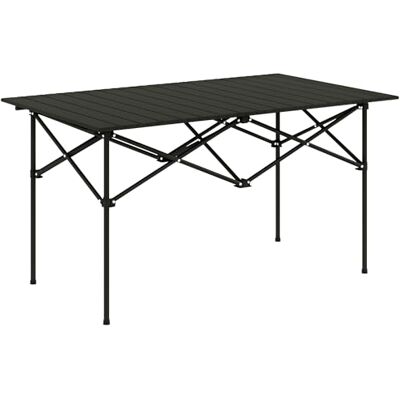 Outsunny Campingtisch Klapptisch mit Aufrollbare Tischplatte X-Rahmen Gartentisch aus Aluminium leicht 2 Personen Beistelltisch Falttisch für Garten Balkon Camping 95 x 55cm Schwarz Outsunny Campingtisch Klapptisch mit Aufrollbare Tischplatte X-Rahmen Gartentisch aus Aluminium leicht 2 Personen Beistelltisch Falttisch für Garten Balkon Camping 95 x 55cm Schwarz