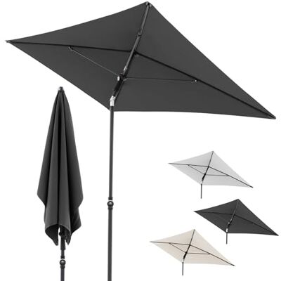 Doppler Sonnenschirm Rethink 180x120 cm, Dunkelgrau, Balkonschirm mit Hülle Doppler Sonnenschirm Rethink 180x120 cm, Dunkelgrau, Balkonschirm mit Hülle