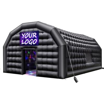 VEVOR Aufblasbares Partyzelt 9x6x4 m, Würfelzelt für Disco Nachtclub, Pavillon Hochzeitszelt mit 1100 W Gebläse, Sandsack, 2 Fenster für Veranstaltungen, Geburtstag, Hochzeit, Schwarz VEVOR Aufblasbares Partyzelt 9x6x4 m, Würfelzelt für Disco Nachtclub, Pavillon Hochzeitszelt mit 1100 W Gebläse, Sandsack, 2 Fenster für Veranstaltungen, Geburtstag, Hochzeit, Schwarz