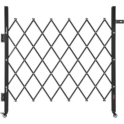 VEVOR Sicherheitstor (Einzel) abschließbares klappbares Scherentor mit 360°-Lenkrollen, einziehbare Stahltore Outdoor, für Eingangssicherheit Garage Lager, Falttor 110 x 131 cm (B x H) schwarz VEVOR Sicherheitstor (Einzel) abschließbares klappbares Scherentor mit 360°-Lenkrollen, einziehbare Stahltore Outdoor, für Eingangssicherheit Garage Lager, Falttor 110 x 131 cm (B x H) schwarz