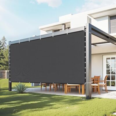 VEVOR 90% Sonnenschutztuch Sichtschutz Schattenabdeckung (305 x 366 cm) für Pergola mit Edelstahlösen, Sonnensegeltuch mit 140 g/m² HDPE-Material, für Outdoor Terrasse Garten Hinterhof (Schwarz) VEVOR 90% Sonnenschutztuch Sichtschutz Schattenabdeckung (305 x 366 cm) für Pergola mit Edelstahlösen, Sonnensegeltuch mit 140 g/m² HDPE-Material, für Outdoor Terrasse Garten Hinterhof (Schwarz)