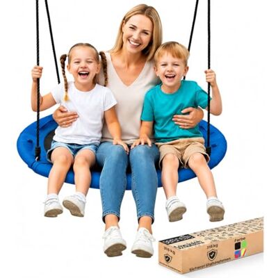 SereneLife Nestschaukel Indoor Outdoor, 100 cm Kinder Schaukel, bis 270 kg belastbar, Baumschaukel für Garten, Kinder & Erwachsene, Blau SereneLife Nestschaukel Indoor Outdoor, 100 cm Kinder Schaukel, bis 270 kg belastbar, Baumschaukel für Garten, Kinder & Erwachsene, Blau