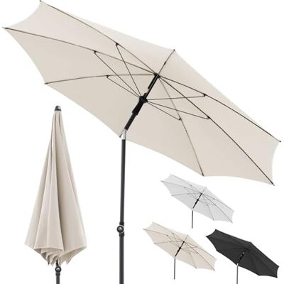 Doppler Sonnenschirm Rethink Ø 200 cm, Natur, Balkonschirm mit Hülle Doppler Sonnenschirm Rethink Ø 200 cm, Natur, Balkonschirm mit Hülle