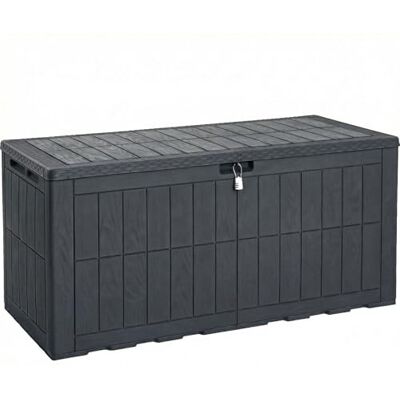 YITAHOME Außenspeicherbox 450L wasserdichte Deckbox für Gartengeräte Terrassenkissen Swimmingpool-Zubehör verschließbar einfach zusammenzubauen vielseitiger Sitzbank oder Tisch,dunkelgrau YITAHOME Außenspeicherbox 450L wasserdichte Deckbox für Gartengeräte Terrassenkissen Swimmingpool-Zubehör verschließbar einfach zusammenzubauen vielseitiger Sitzbank oder Tisch,dunkelgrau