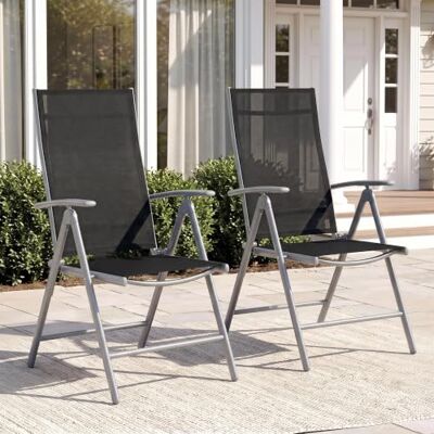 Clevich Gartenstühle Alu 2er Set, Gartenstuhl Hochlehner Klappbar Clevich Gartenstühle Alu 2er Set, Gartenstuhl Hochlehner Klappbar