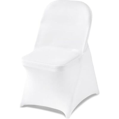 VEVOR Stuhlhussen Stuhlbezug Stretch 150 STK. waschbarer & Abnehmbarer Stuhlüberzug aus Polyester-Spandex für Hochzeitsfeiern Esszimmerbankette, passend für Klappstühle (45 x 46 x 77 cm) Weiß VEVOR Stuhlhussen Stuhlbezug Stretch 150 STK. waschbarer & Abnehmbarer Stuhlüberzug aus Polyester-Spandex für Hochzeitsfeiern Esszimmerbankette, passend für Klappstühle (45 x 46 x 77 cm) Weiß