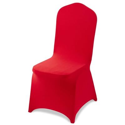 VEVOR Stuhlhussen Stuhlbezug 50 STK. waschbarer & Abnehmbarer Stuhlüberzug aus Polyester-Spandex für Hochzeitsfeiern Esszimmerbankette Restaurant, passend für Stühle (51 x 45 x 95 cm) Rot VEVOR Stuhlhussen Stuhlbezug 50 STK. waschbarer & Abnehmbarer Stuhlüberzug aus Polyester-Spandex für Hochzeitsfeiern Esszimmerbankette Restaurant, passend für Stühle (51 x 45 x 95 cm) Rot