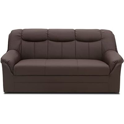 DOMO. collection Sofa Berlin, Leder, klassisches 3er Sofa, Polstergarnitur mit weichem Kunstleder und hochwertigem Federkern, 3 Sitzer 178 x 90 x 89 cm (BxTxH), Mokka (braun) DOMO. collection Sofa Berlin, Leder, klassisches 3er Sofa, Polstergarnitur mit weichem Kunstleder und hochwertigem Federkern, 3 Sitzer 178 x 90 x 89 cm (BxTxH), Mokka (braun)