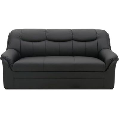 DOMO. collection Sofa Berlin, Leder, klassisches 3er Sofa, Polstergarnitur mit weichem Kunstleder und hochwertigem Federkern, 3 Sitzer 178 x 90 x 89 cm (BxTxH), schwarz DOMO. collection Sofa Berlin, Leder, klassisches 3er Sofa, Polstergarnitur mit weichem Kunstleder und hochwertigem Federkern, 3 Sitzer 178 x 90 x 89 cm (BxTxH), schwarz