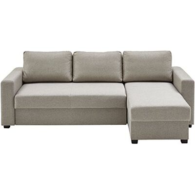 Atlantic Home Collection DUBLIN Schlafsofa, Polsterecke mit Federkern und Bettfunktion, Stoff, Warmes Grau, 150 x 234 x 89 cm Atlantic Home Collection DUBLIN Schlafsofa, Polsterecke mit Federkern und Bettfunktion, Stoff, Warmes Grau, 150 x 234 x 89 cm