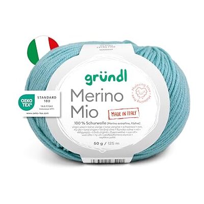 Gründl Wolle Merino Mio Merinowolle 1 Knäuel, ozeanblau Gründl Wolle Merino Mio Merinowolle 1 Knäuel, ozeanblau
